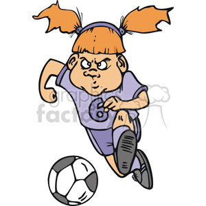 300x300 Royalty Free Female Soccer Player Running With The Ball. 169781