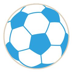 236x236 Blue White Soccer Ball Clipart