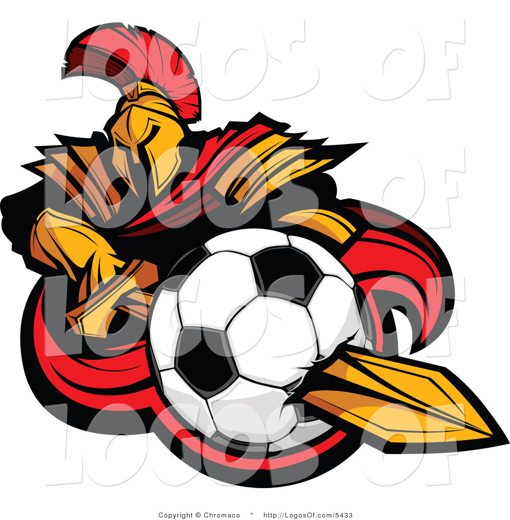 1024x1044 Logo Of A Spartan Warrior With A Soccer Ball On His Sword By