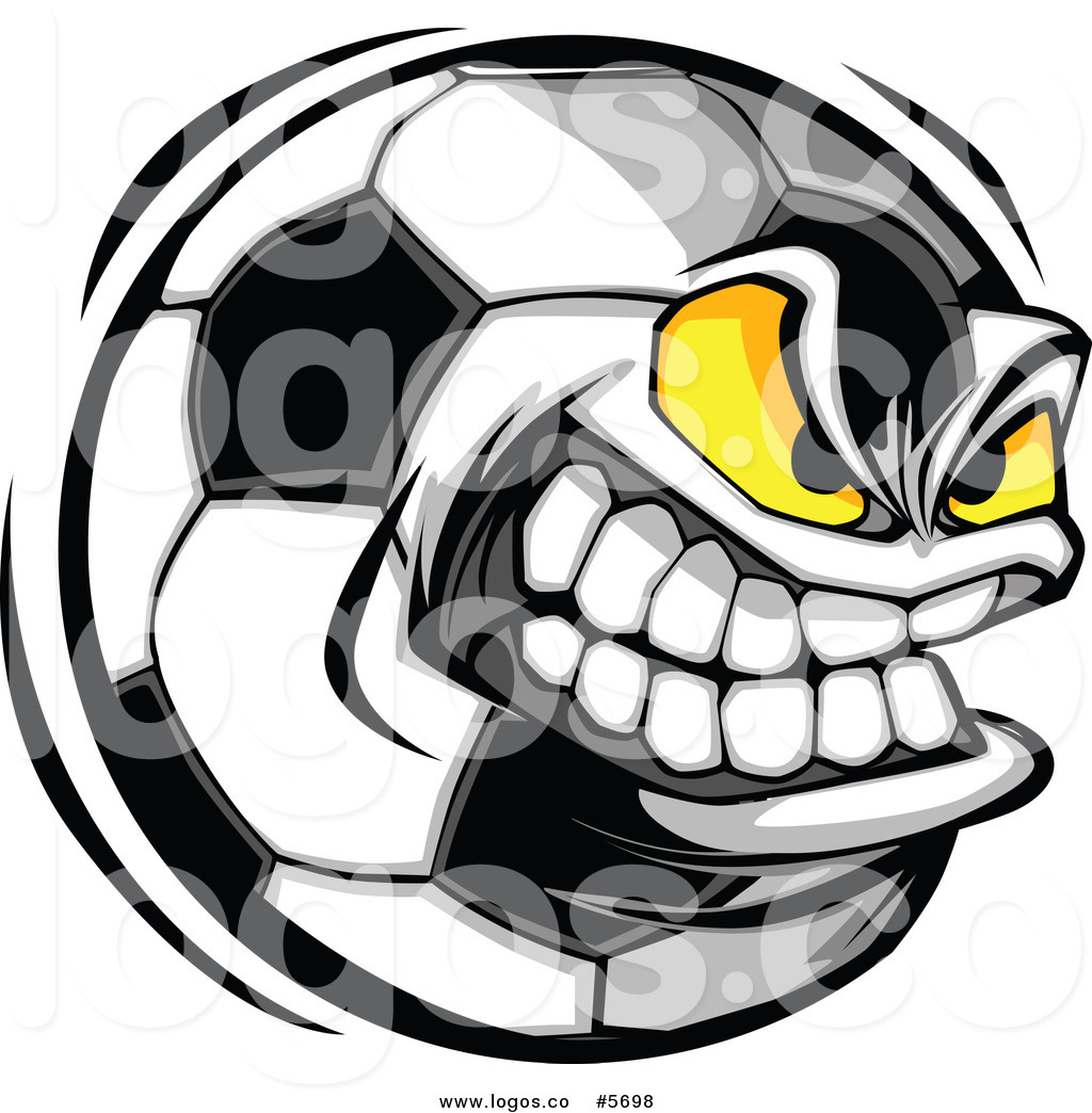 1024x1044 Royalty Free Vector Of A Logo Of A Tough Soccer Ball Character By
