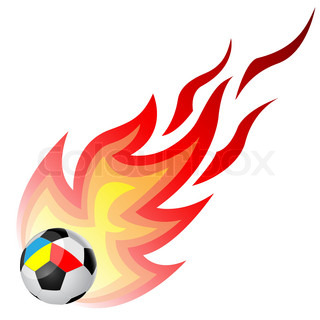 320x320 Fire Football Soccer Ball Vector Stock Vector Colourbox