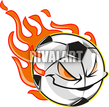 361x356 Flaming Soccer Ball Clipart