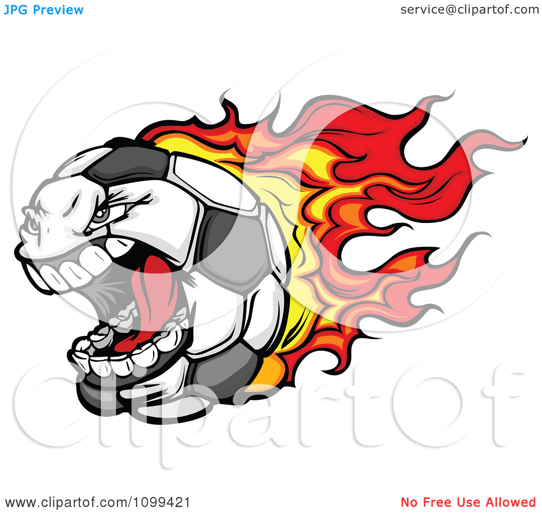 1080x1024 Flaming Soccer Ball Clipart