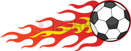 450x175 Healthy Red Heart Playing With Soccer Ball Royalty Free Cliparts