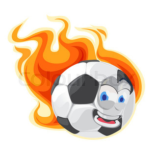 320x320 Mascot Cartoon Characters Angry Soccer Ball On A Background