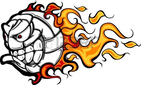 450x273 Cartoon Vector Image Of A Flaming Soccer Ball With Angry Face