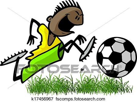 450x336 Clip Art Of Youth Soccer Player K17456967