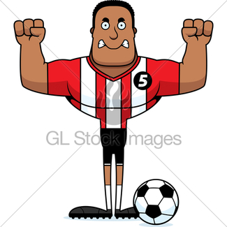 325x325 Cartoon Angry Soccer Player Girl Gl Stock Images