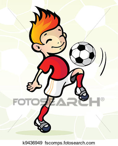 382x470 Clip Art Of Soccer Player With Ball K9436949
