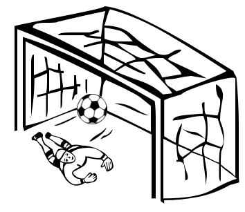 354x307 Image Of Soccer Goal Clipart Black And White