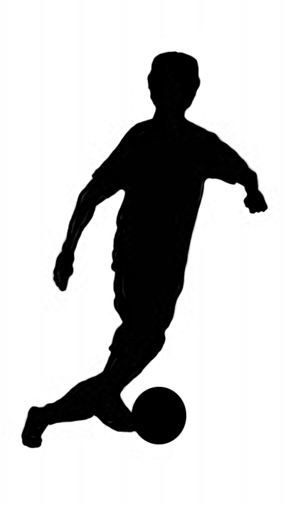 412x709 Soccer Player Clip Art Black White Cliparts