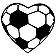 190x190 Soccer Ball Heart Clipart