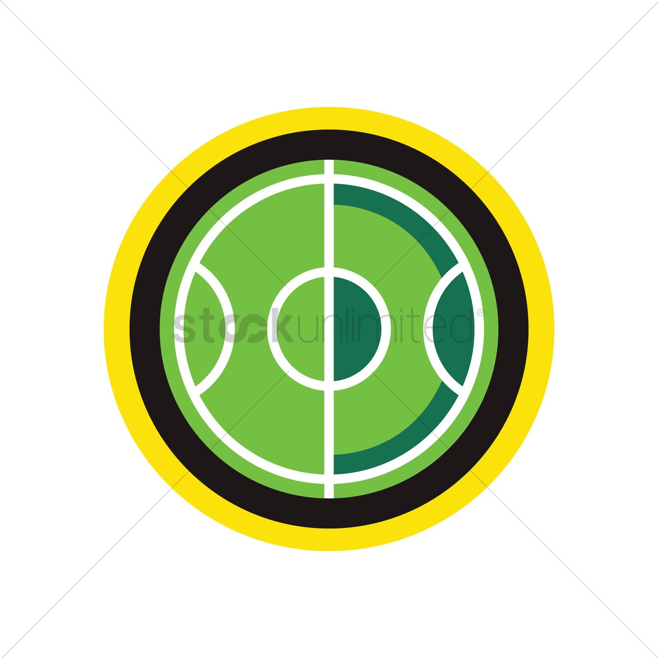 1300x1300 Soccer Field Icon Vector Image