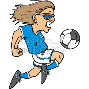 300x300 Royalty Free Female Soccer Player Getting Into The Game. 169787