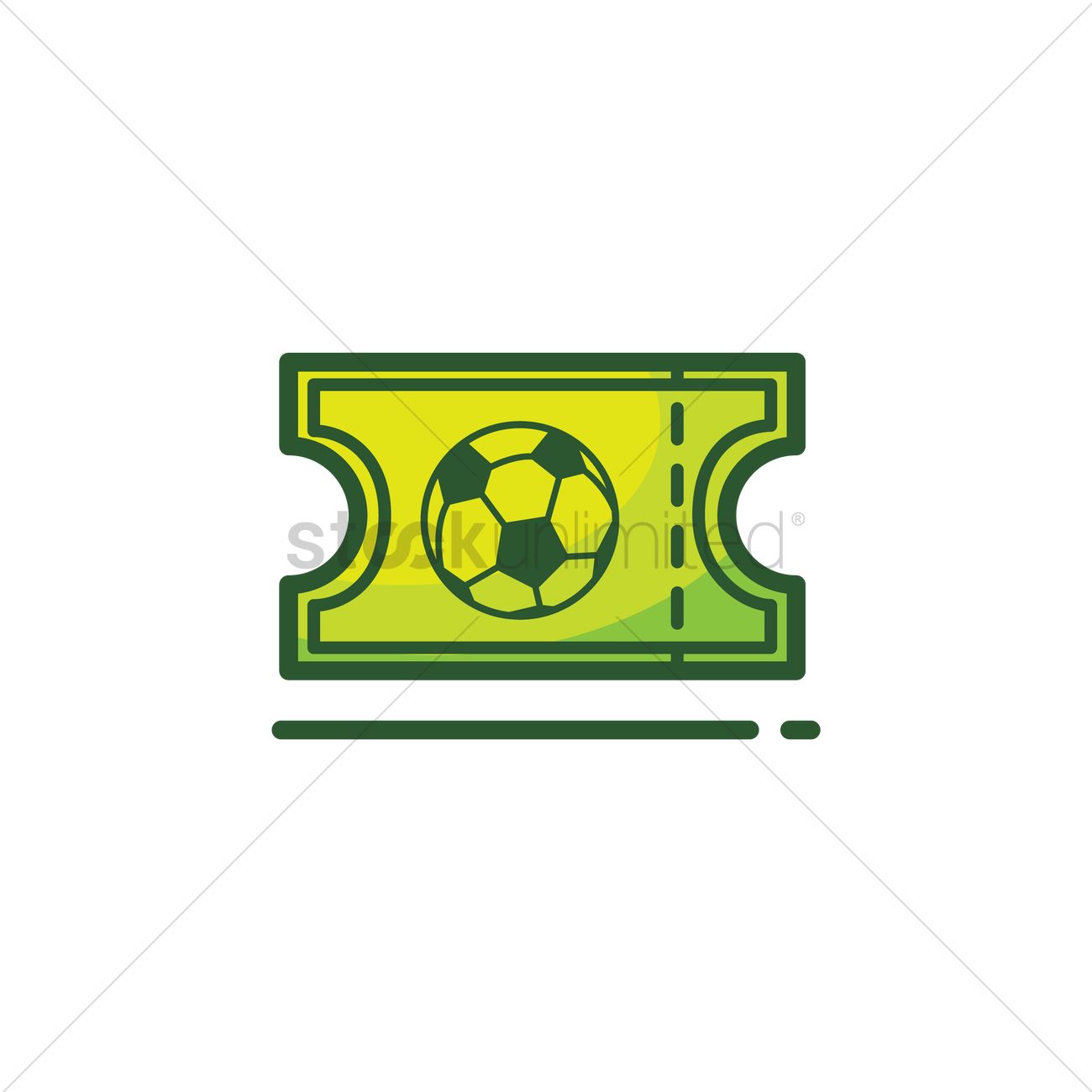 1300x1300 Soccer Game Ticket Vector Image