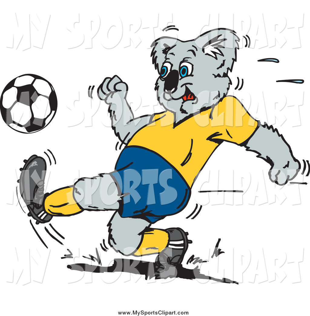1024x1044 Sports Cliprt Of Sporty Koala Kicking Soccer Ball During