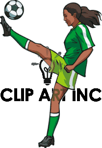 208x300 Girl Kicking Soccer Ball Clip Art Clipart Panda