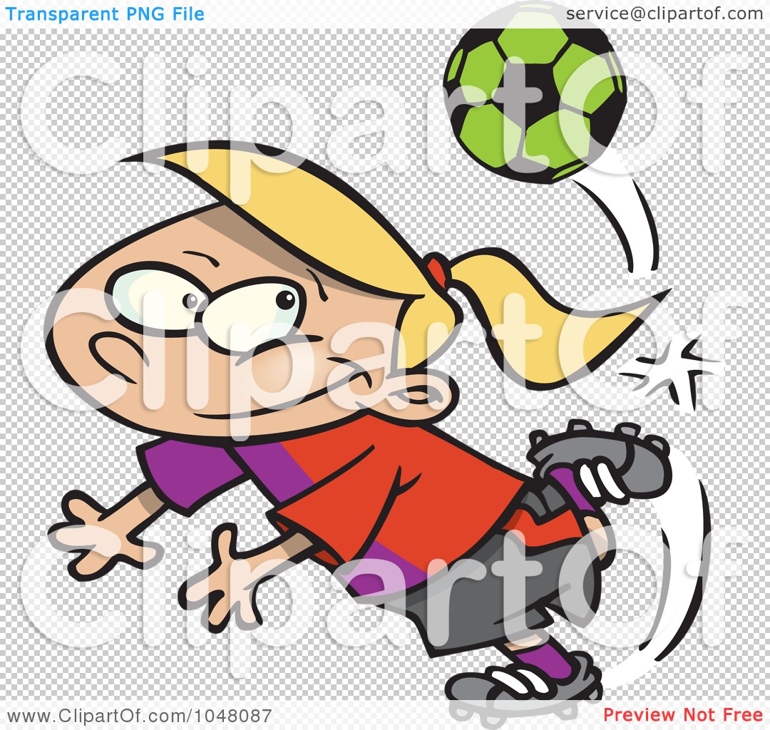 1080x1024 Royalty Free (Rf) Clip Art Illustration Of A Cartoon Soccer Girl