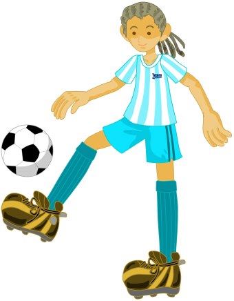 340x436 Soccer Girl Clipart