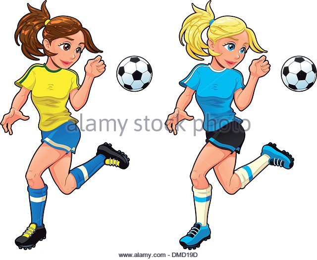640x525 Cartoon Soccer Girl Stock Photos Amp Cartoon Soccer Girl Stock