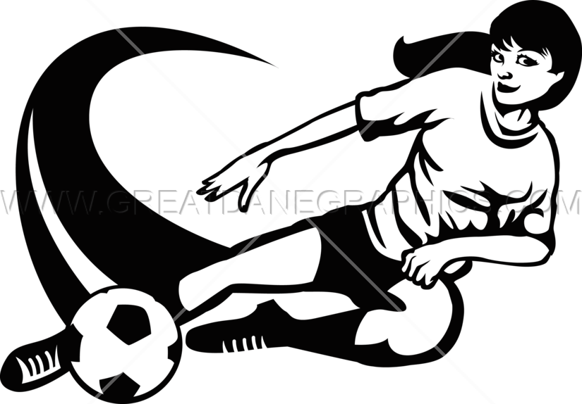 825x574 Soccer Girl Kick Slide Production Ready Artwork For T Shirt Printing