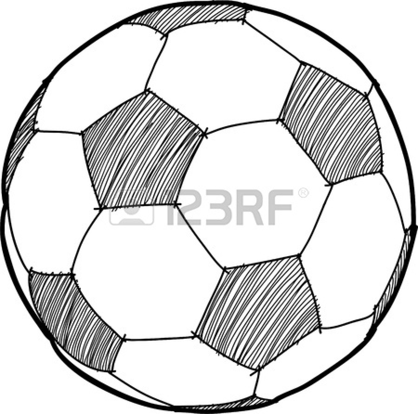 1350x1338 Drawn Ball Football Net
