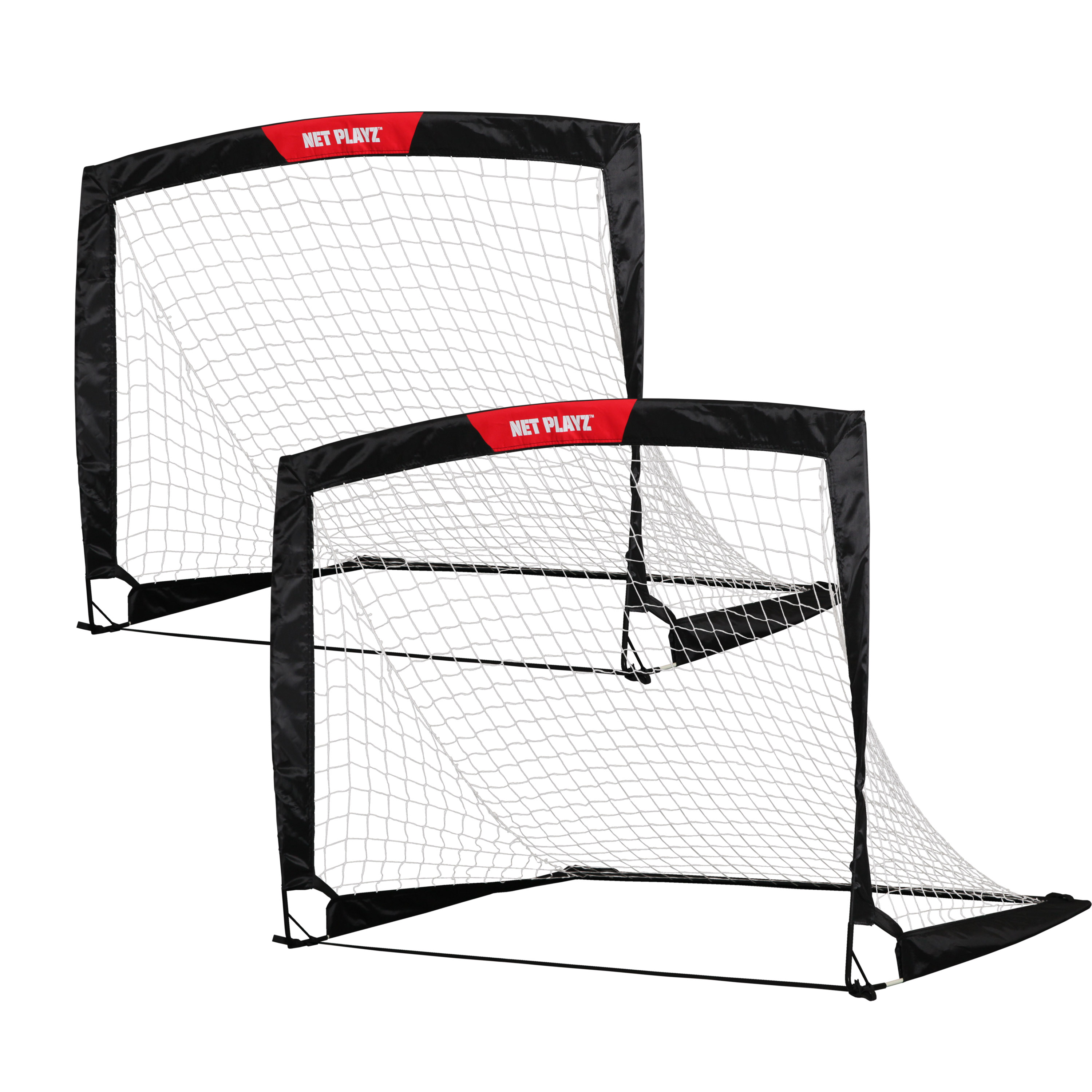 3000x3000 Net Playz 4'X3' Soccer Goal Easy Fold Up Training Goal, Pair