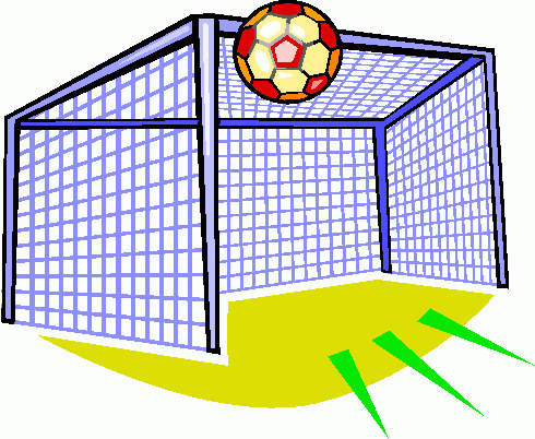 490x402 Soccer Goal Clipart