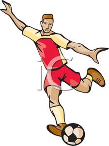 225x300 Soccer Player Kicking The Ball For A Goal