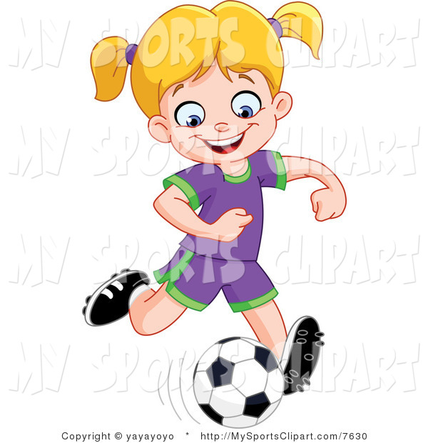600x620 Girl With Soccer Ball Clip Art