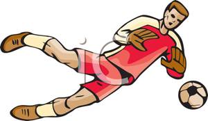 300x174 Goalkeeper Blocking A Goal In A Soccer Game