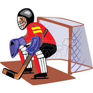 300x300 Royalty Free Cartoon Goalie 369986 Vector Clip Art Image