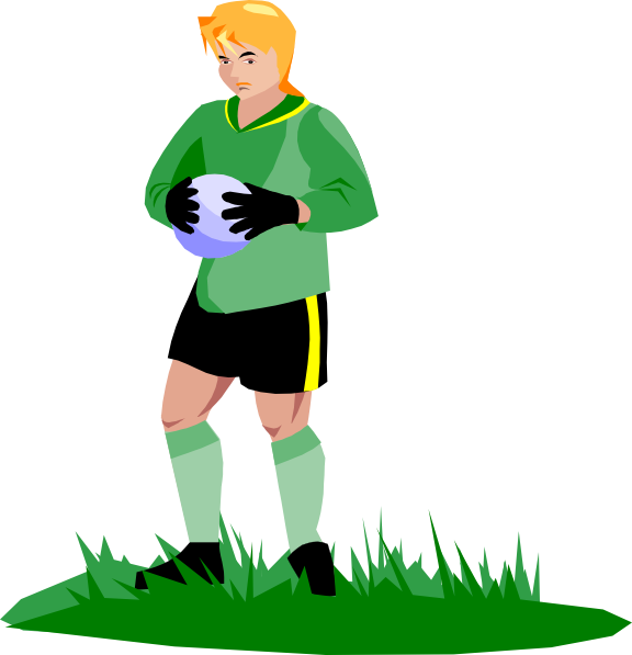 576x597 Soccer Goalie Clip Art