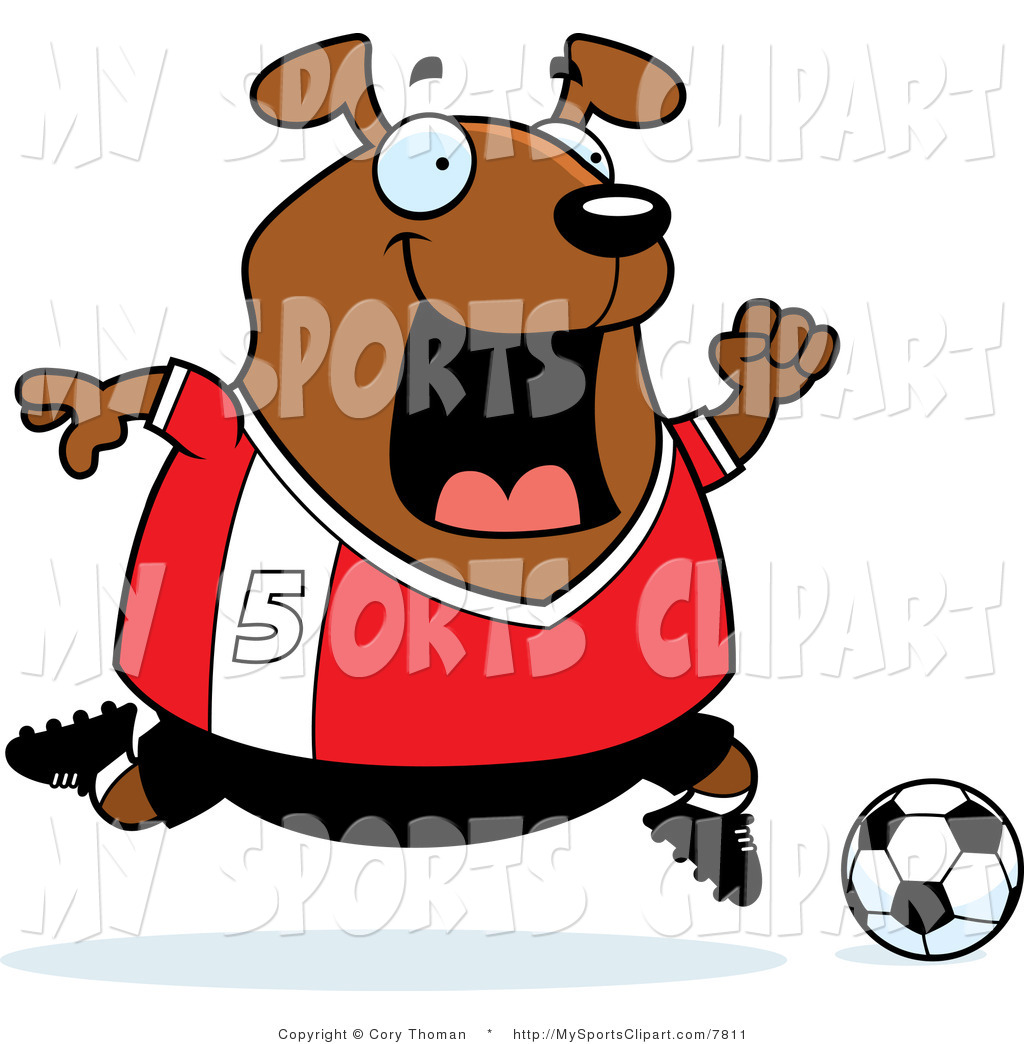 1024x1044 Sports Clip Art Of A Dog Playing Soccer In Red Number 5 By Cory
