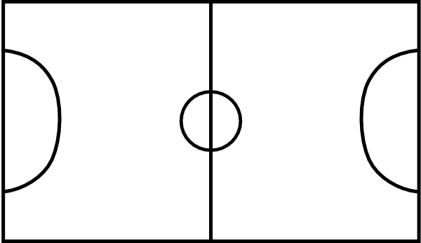 600x346 Soccer Goal Black And White Clipart