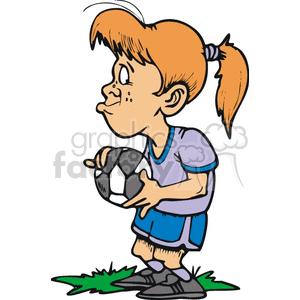 300x300 Royalty Free Female Soccer Player. 169786 Vector Clip Art Image