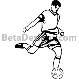 270x270 Soccer Player Clip Art Black White Cliparts