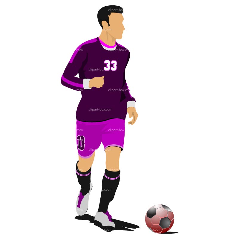 800x800 Soccer Player Clipart
