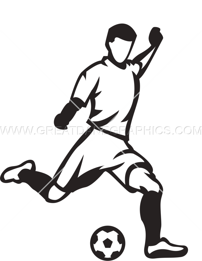 825x1068 Soccer Player Kicking Ball Production Ready Artwork For T Shirt