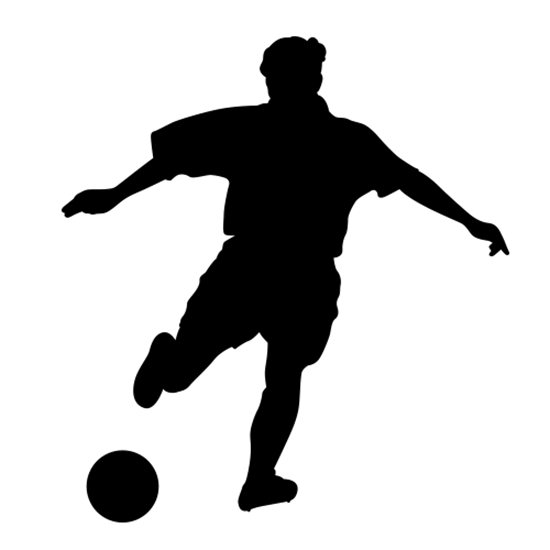 550x550 Soccer Decals (Silhouette Decor) Soccer Player Silhouette Vinyl