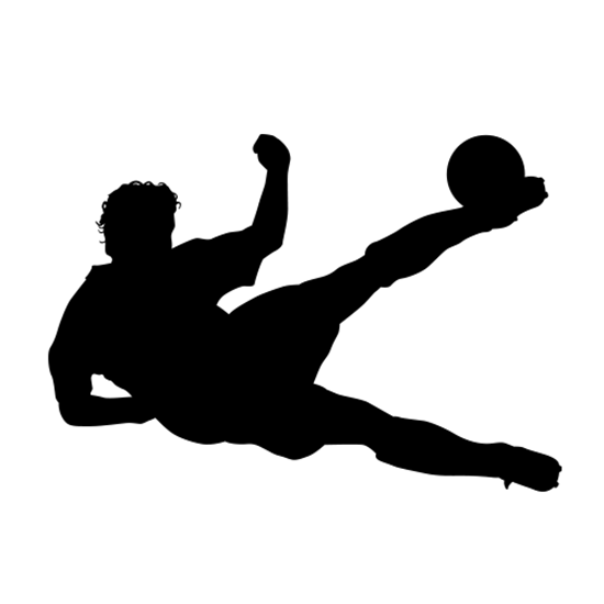 550x550 Soccer Silhouettes (Life Size Wall Decals) Soccer Player