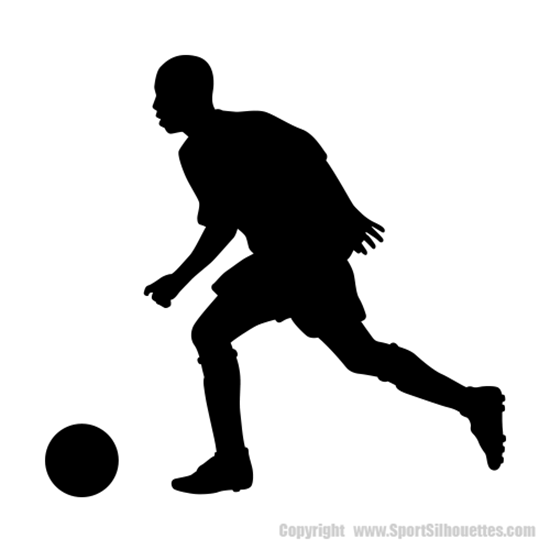 550x550 Soccer Vinyl Silhouette Decals (Soccer Wall Decorations) Soccer