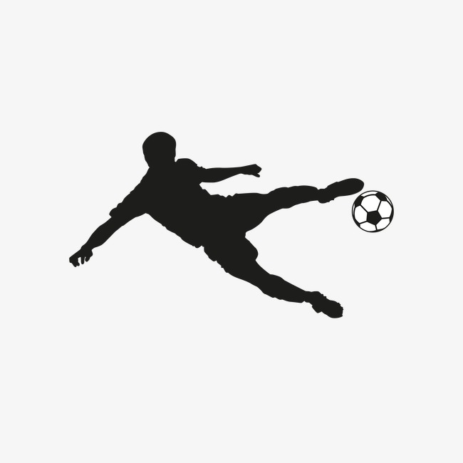 650x650 Silhouette Of Soccer Player Kicking, Football Player Silhouette