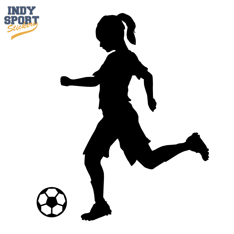 800x800 Soccer Player Girl Silhouette Kicking Ball