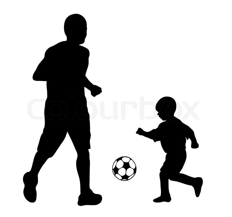 800x750 Soccer Player Silhouette Stock Vector Colourbox