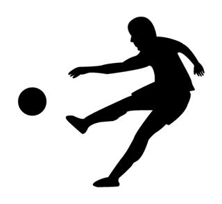 320x295 Soccer Player Silhouette 2 Decal Sticker