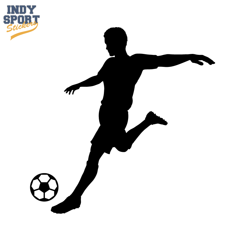 800x800 Soccer Player Silhouette Kicking Ball