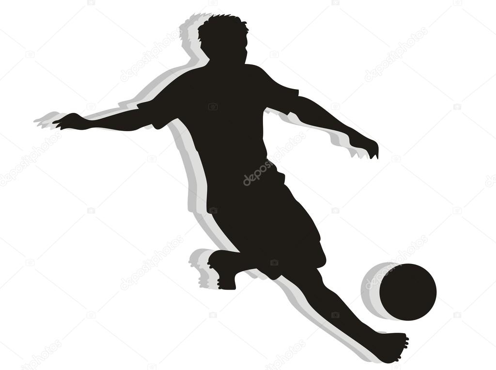 1024x764 Soccer Player Silhouette Stock Vector Photoestelar