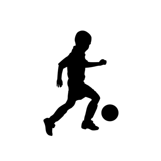 550x550 Boy Playing Soccer (Children's Wall Decor) Boy Soccer Player