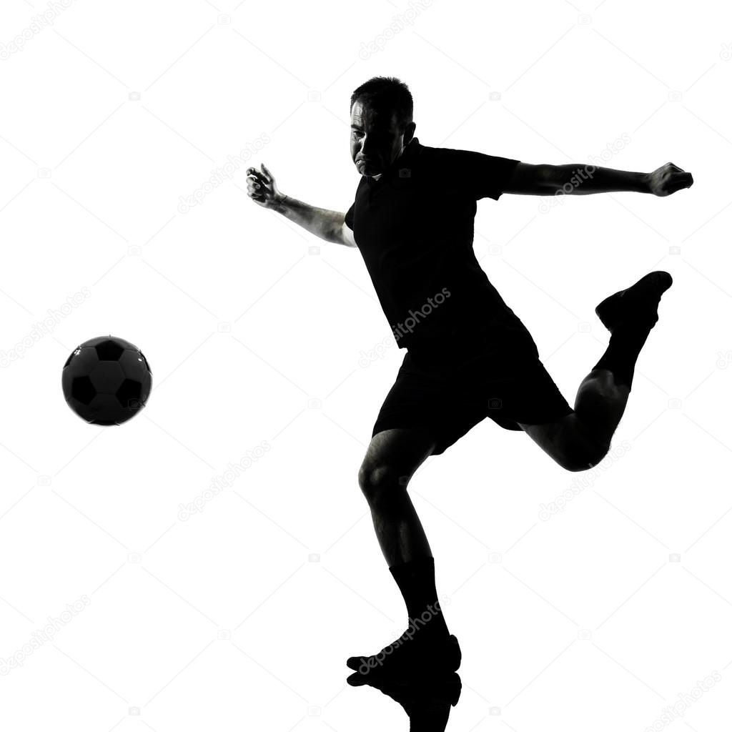 1024x1024 Man Soccer Player Silhouette Stock Photo Stylepics